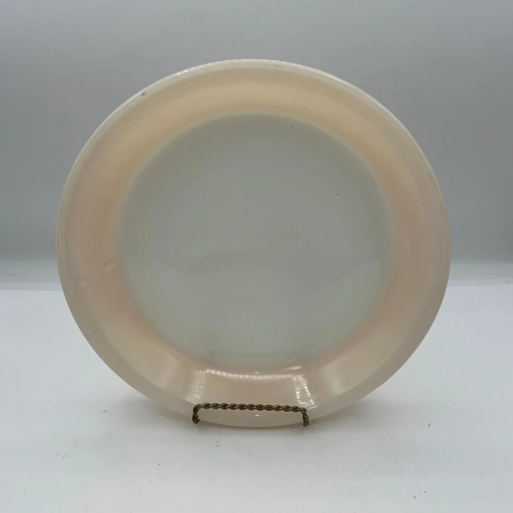 Fire-King Peach Luster Milk Glass‎ 9 Inch Pie Plate Vintage Anchor Hocking #460